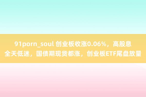 91porn_soul 创业板收涨0.06%，高股息全天低迷，国债期现货都涨，创业板ETF尾盘放量