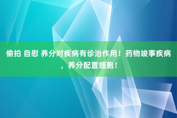 偷拍 自慰 养分对疾病有诊治作用！药物竣事疾病，养分配置细胞！