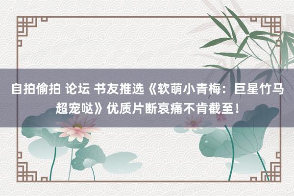 自拍偷拍 论坛 书友推选《软萌小青梅：巨星竹马超宠哒》优质片断哀痛不肯截至！