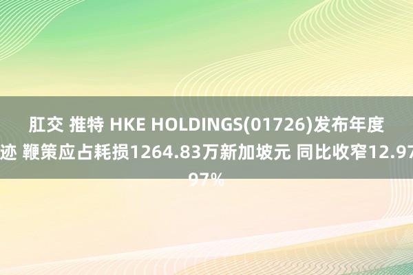 肛交 推特 HKE HOLDINGS(01726)发布年度事迹 鞭策应占耗损1264.83万新加坡元 同比收窄12.97%