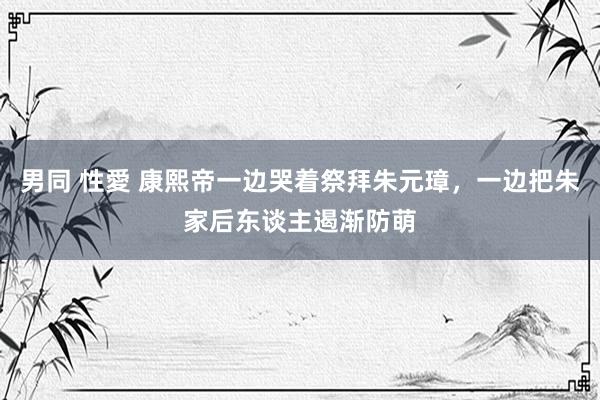 男同 性愛 康熙帝一边哭着祭拜朱元璋，一边把朱家后东谈主遏渐防萌