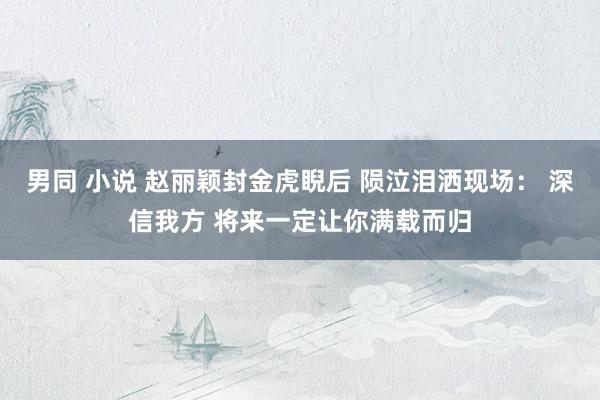 男同 小说 赵丽颖封金虎睨后 陨泣泪洒现场： 深信我方 将来一定让你满载而归