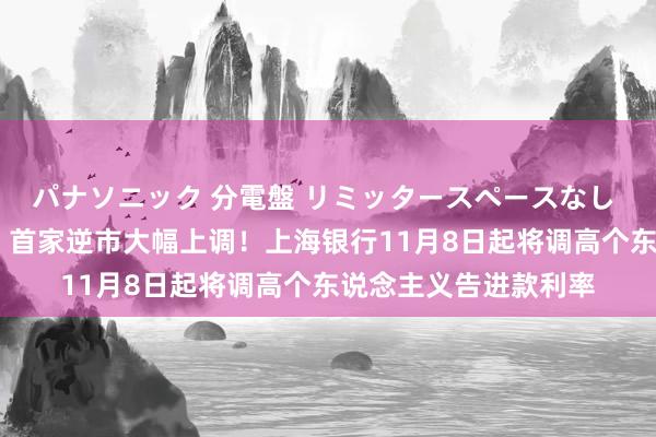 パナソニック 分電盤 リミッタースペースなし 露出・半埋込両用形 首家逆市大幅上调！上海银行11月8日起将调高个东说念主义告进款利率