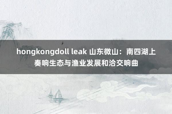 hongkongdoll leak 山东微山：南四湖上奏响生态与渔业发展和洽交响曲