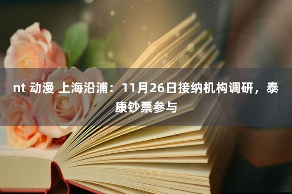 nt 动漫 上海沿浦：11月26日接纳机构调研，泰康钞票参与