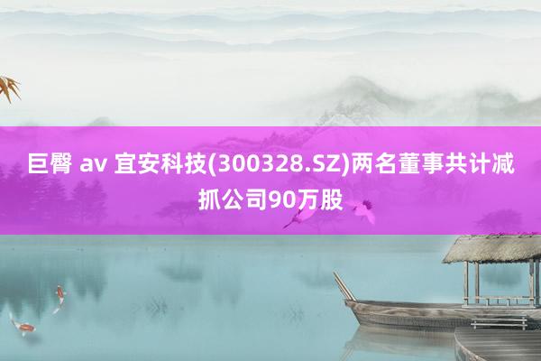 巨臀 av 宜安科技(300328.SZ)两名董事共计减抓公司90万股