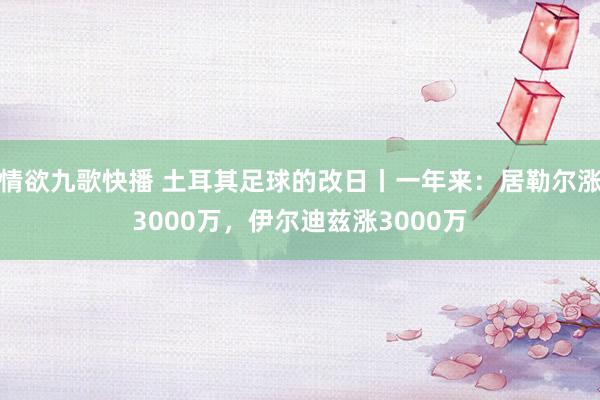 情欲九歌快播 土耳其足球的改日丨一年来：居勒尔涨3000万，伊尔迪兹涨3000万