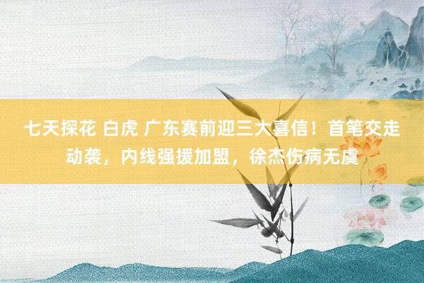 七天探花 白虎 广东赛前迎三大喜信！首笔交走动袭，内线强援加盟，徐杰伤病无虞