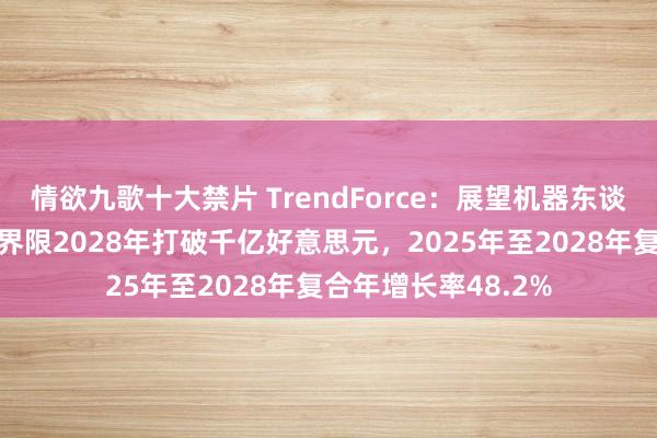 情欲九歌十大禁片 TrendForce：展望机器东谈主空话语模子市集界限2028年打破千亿好意思元，2025年至2028年复合年增长率48.2%