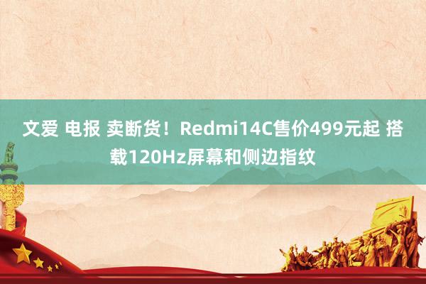 文爱 电报 卖断货！Redmi14C售价499元起 搭载120Hz屏幕和侧边指纹